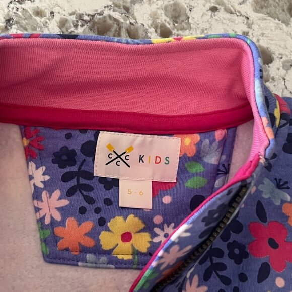 Crew Clothing Co purple floral pullover sz 5-6 - Picture 5 of 5